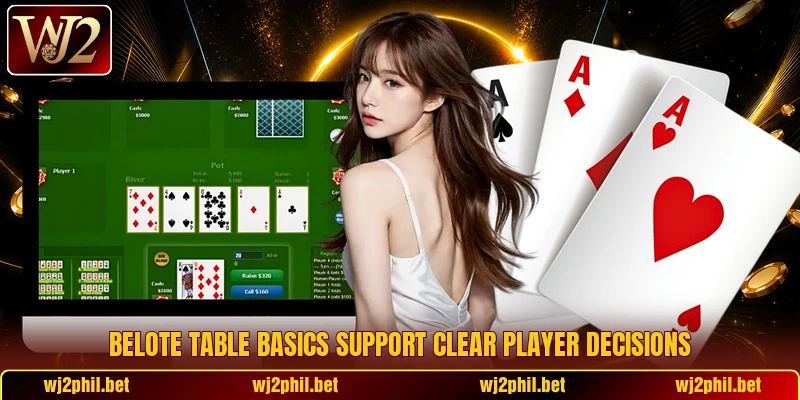 Belote table basics support clear player decisions