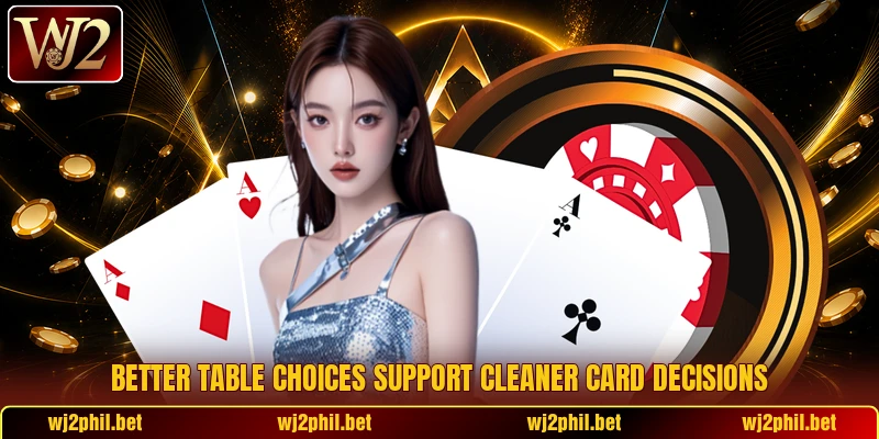 Better table choices support cleaner card decisions