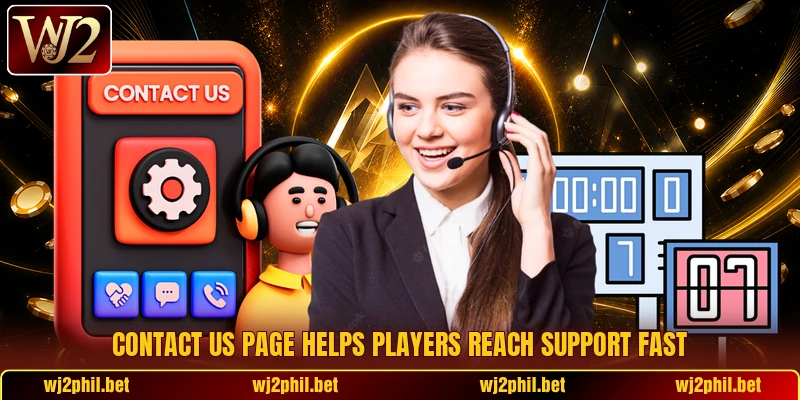 Contact us page helps players reach support fast