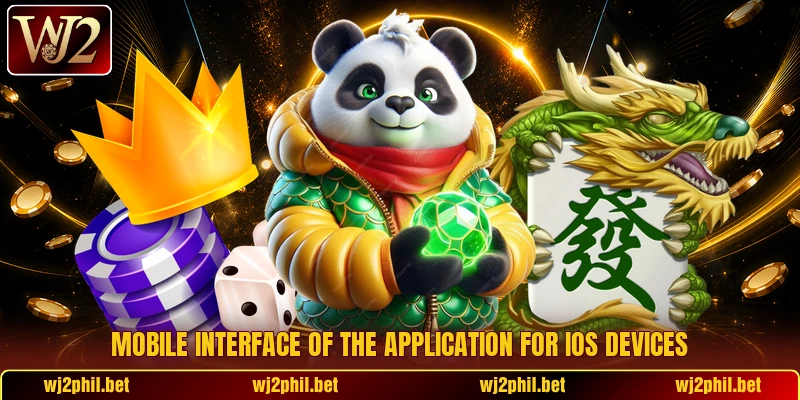 Mobile interface of the application for iOS devices