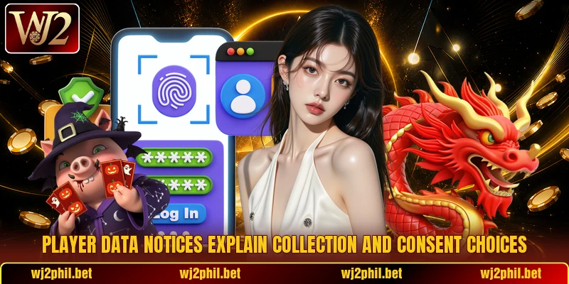 Player data notices explain collection and consent choices