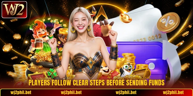 Players follow clear steps before sending funds