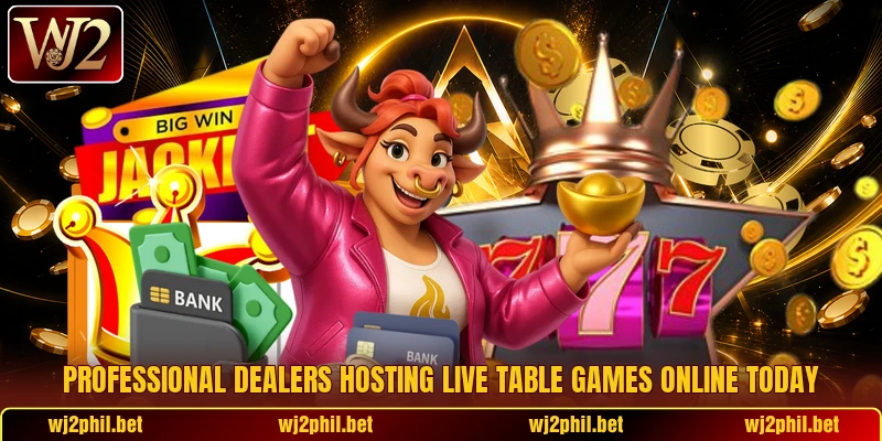 Professional dealers hosting live table games online today