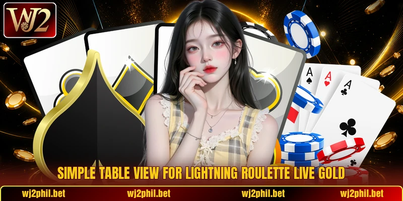 Simple table view for Lightning Roulette Live Gold