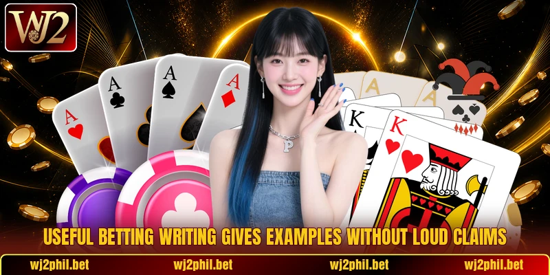 Useful betting writing gives examples without loud claims